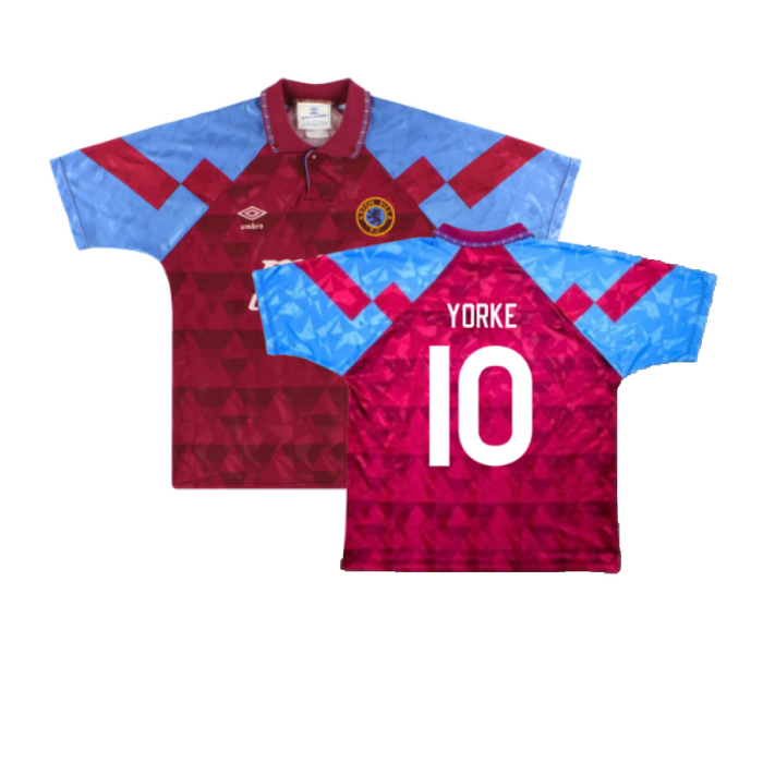 Aston Villa 1990-92 Home Shirt (XL) (Very Good) (Yorke 10)