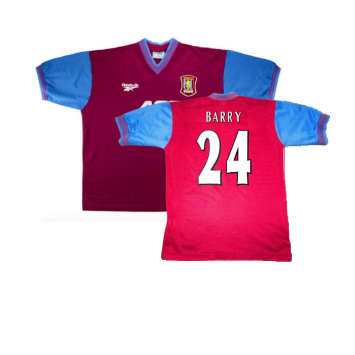 Aston Villa 1997-1998 Home Shirt (Excellent) (Barry 24)