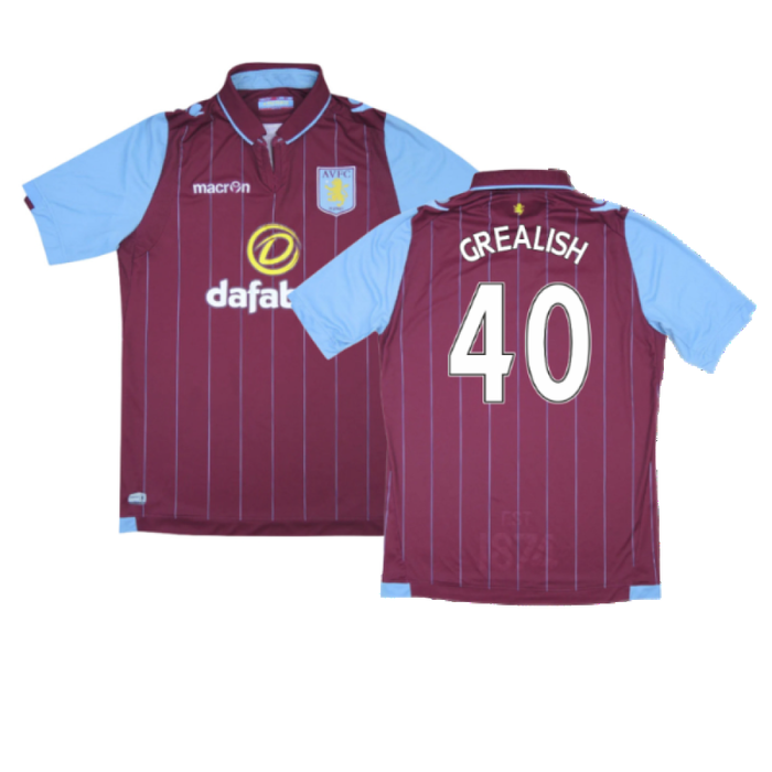 Aston Villa 2014-15 Home Shirt (Excellent) (Grealish 40)