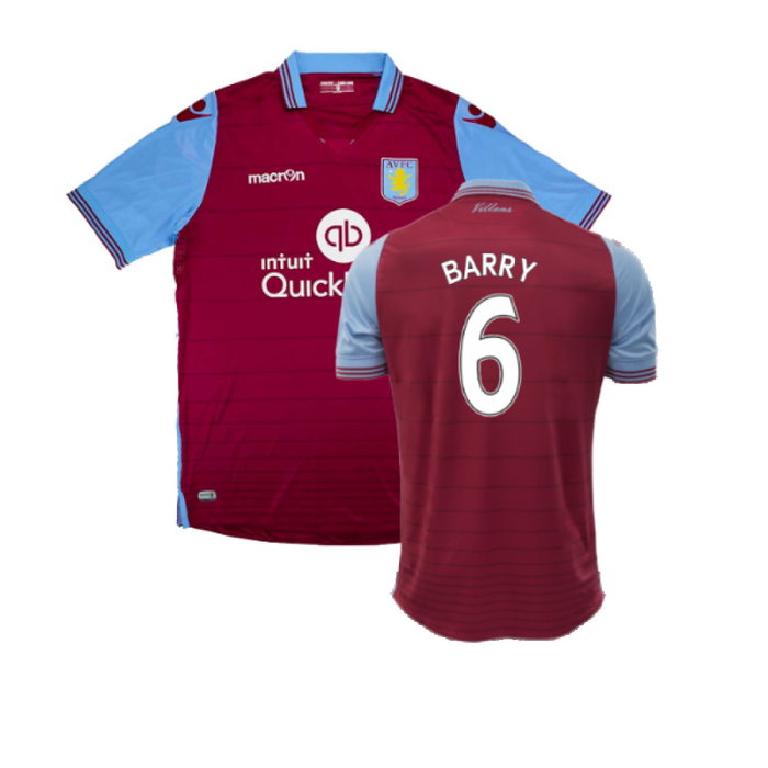 Aston Villa 2015-16 Home Shirt (XL) (Very Good) (Barry 6)