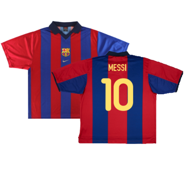 Barcelona 2000-01 Home Shirt (XL) (Very Good) (Messi 10)