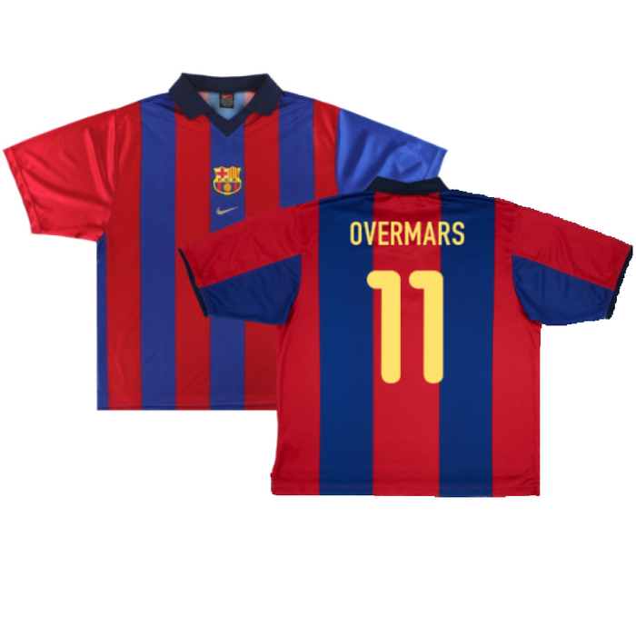 Barcelona 2000-01 Home Shirt (XL) (Very Good) (Overmars 11)