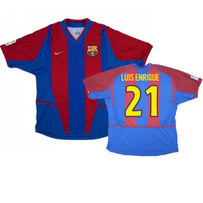 Barcelona 2002-2003 Home Shirt (XL) (Excellent) (Luis Enrique  21)