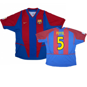 Barcelona 2002-2003 Home Shirt (XL) (Excellent) (Puyol 5)_0