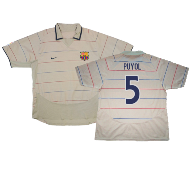 Barcelona 2003-04 Away Shirt (L) (Very Good) (Puyol 5)_0