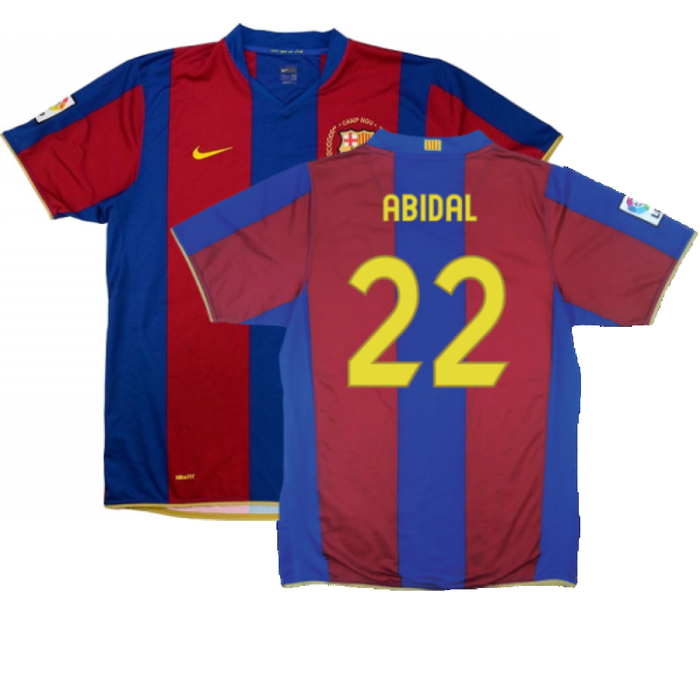 Barcelona 2007-08 Home Shirt (S) (Excellent) (Abidal 22)