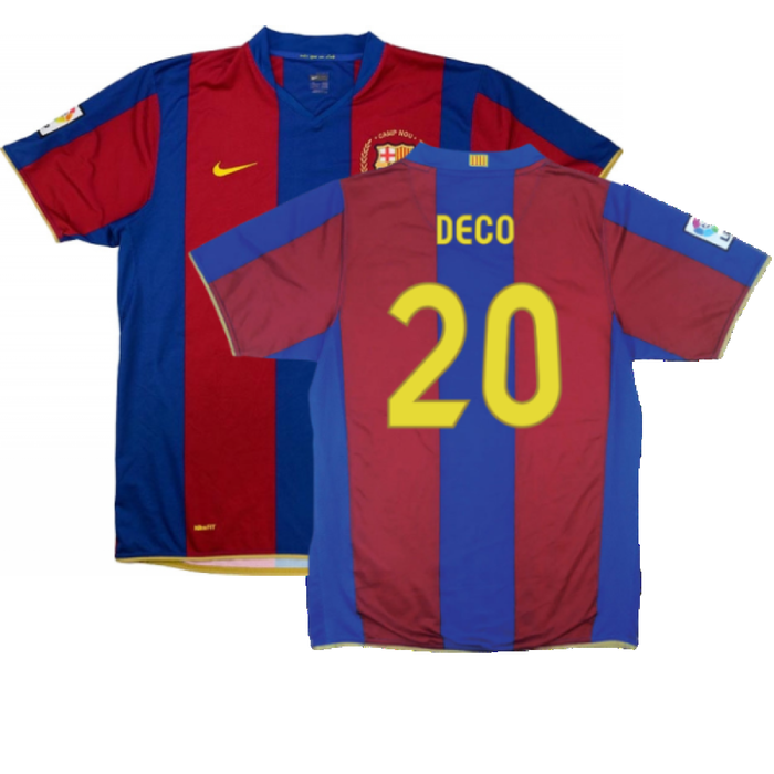 Barcelona 2007-08 Home Shirt (S) (Excellent) (Deco 20)
