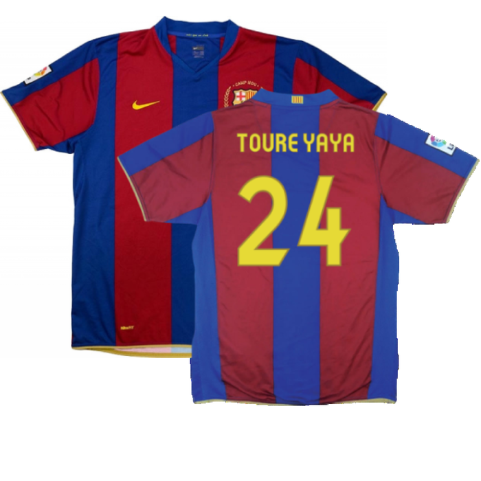 Barcelona 2007-08 Home Shirt (S) (Excellent) (Toure Yaya 24)