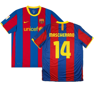 Barcelona 2010-11 Home Shirt (L) (Very Good) (Mascherano 14)_0