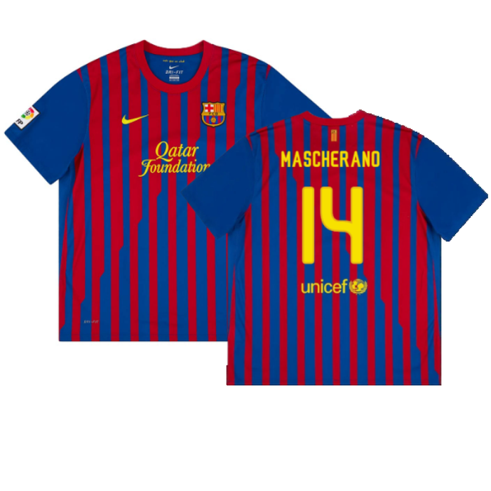 Barcelona 2011-12 Home Shirt (S) (Good) (Mascherano 14)