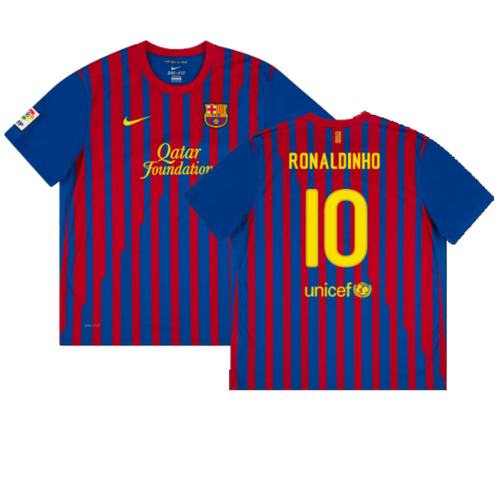 Barcelona 2011-12 Home Shirt (L) (Excellent) (Ronaldinho 10)