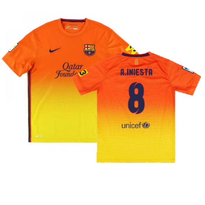 Barcelona 2012-13 Away Shirt (Very Good) (A.Iniesta 8)