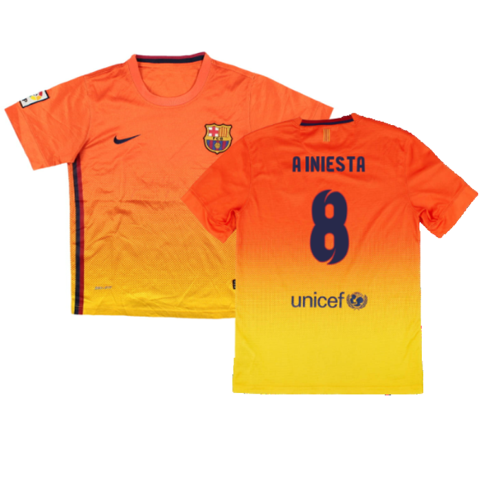 Barcelona 2012-13 Away Shirt (Sponsorless) (LB) (A INIESTA 8) (Very Good)