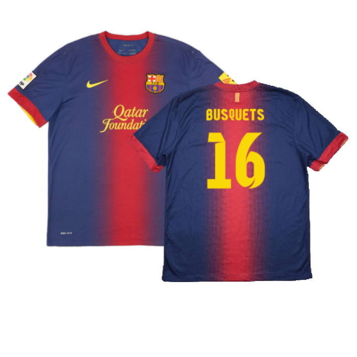 Barcelona 2012-13 Home Shirt (L) (Good) (Busquets 16)