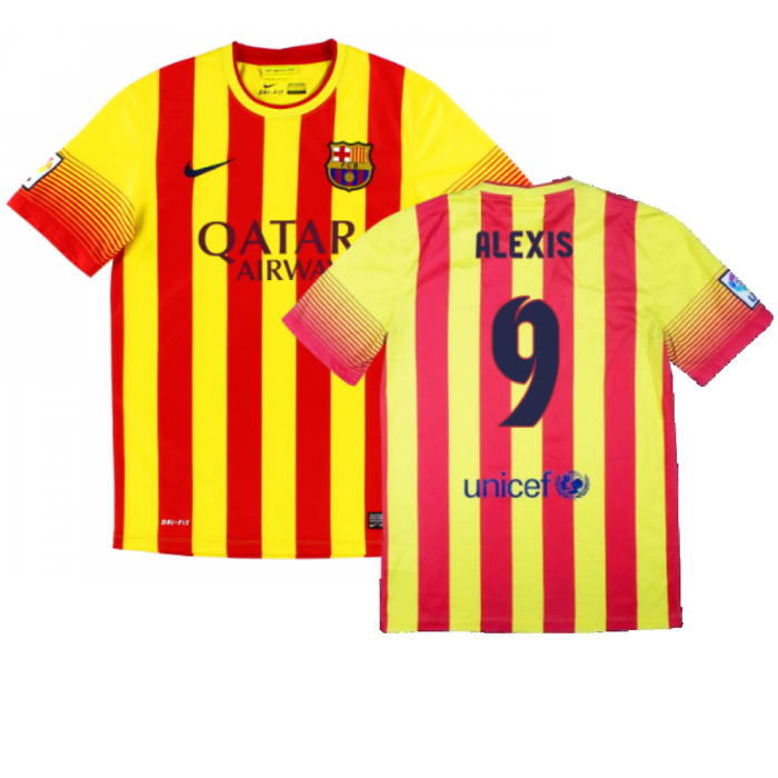 Barcelona 2013-14 Away Shirt (XL) (Mint) (Alexis 9)