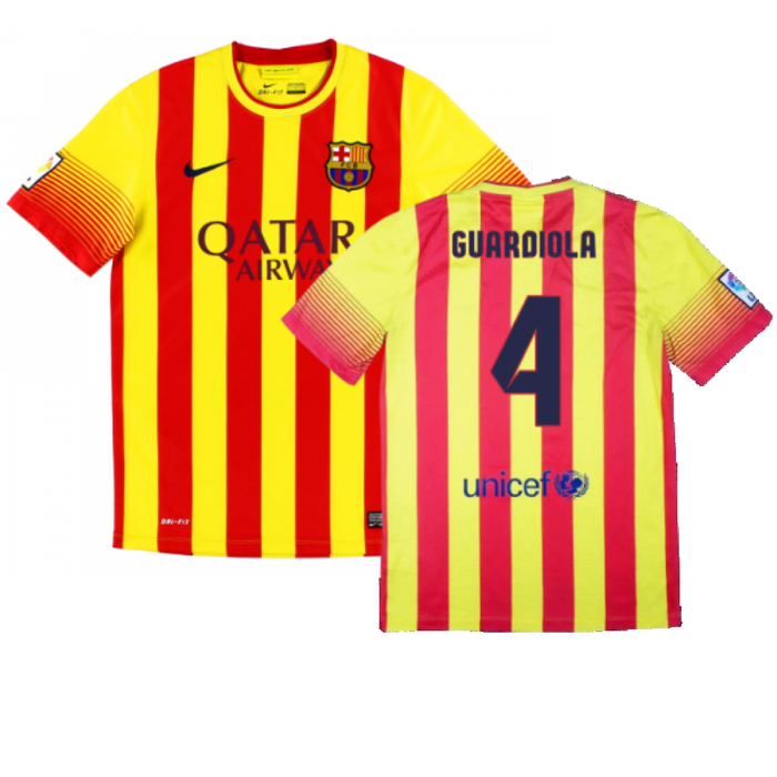 Barcelona 2013-14 Away Shirt (S) (Excellent) (Guardiola 4)