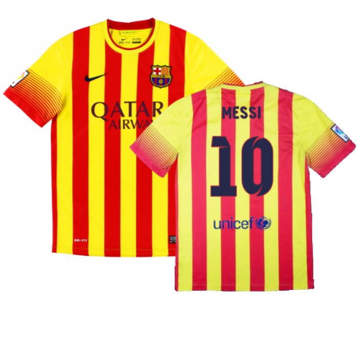 Barcelona 2013-14 Away Shirt (XL) (Mint) (Messi 10)