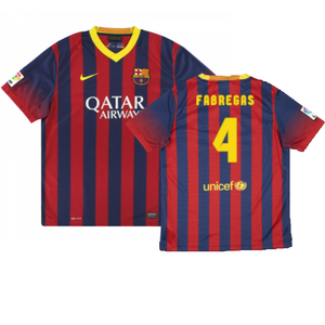 Barcelona 2013-14 Home Shirt (Very Good) (Fabregas 4)_0