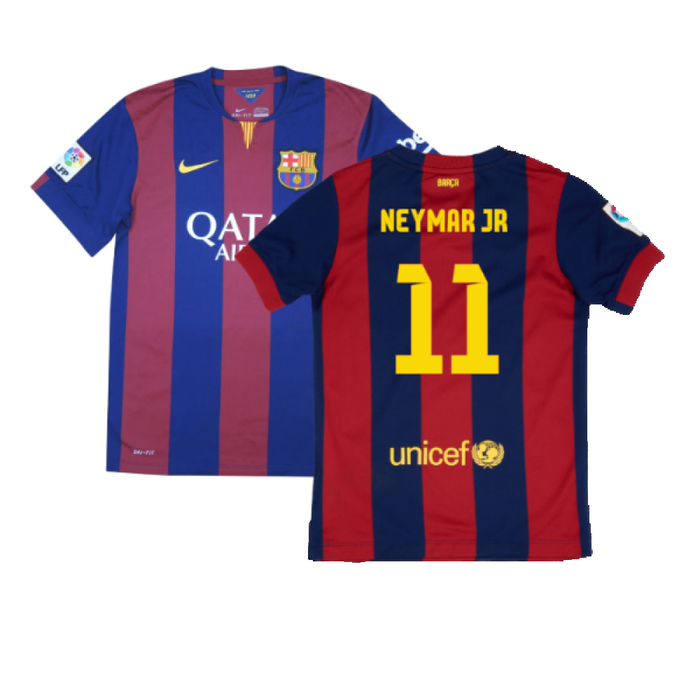 Barcelona 2014-15 Home Shirt (XL Boys) (Very Good) (Neymar Jr 11)