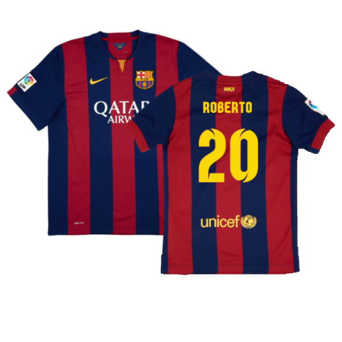 Barcelona 2014-15 home shirt (L) (Mint) (Roberto 20)