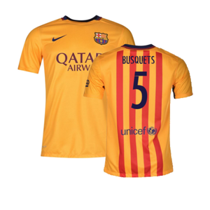 Barcelona 2015-16 Away Shirt (XLB) (Excellent) (Busquets 5)_0