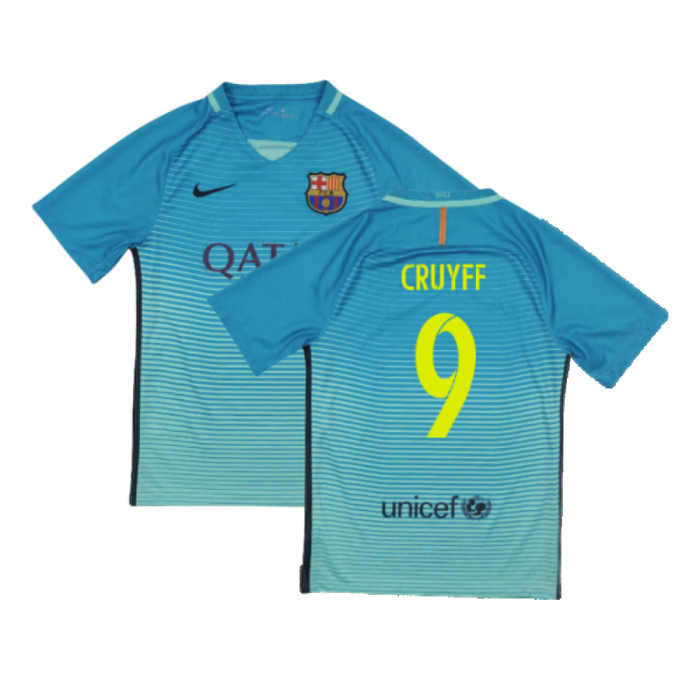 Barcelona 2016-17 Third Shirt (XLB) Messi #10 (Mint) (Cruyff 9)