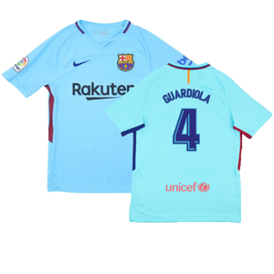 Barcelona 2017-18 Away Shirt (2XL) (Very Good) (Guardiola 4)_0