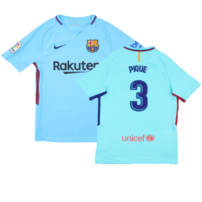 Barcelona 2017-18 Away Shirt (2XL) (Very Good) (Pique 3)