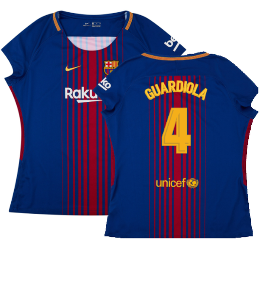Barcelona 2017-18 Home Shirt (Womens) (XL) (Mint) (Guardiola 4)_0