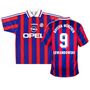 Bayern Munich 1995-97 Home Shirt (Very Good) (LEWANDOWSKI 9)_0