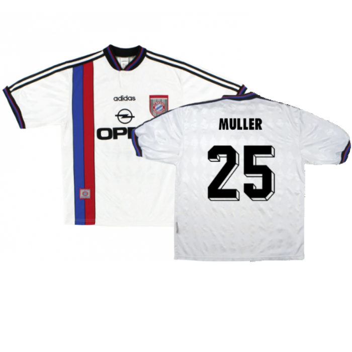 Bayern Munich 1996-98 Away Shirt (L) Strunz #8 (Fair) (Muller 25)