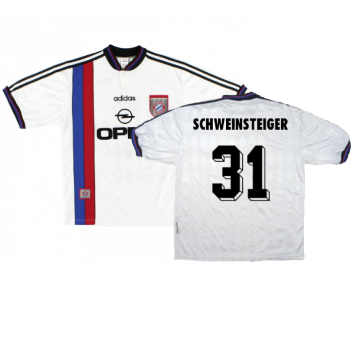 Bayern Munich 1996-98 Away Shirt (L) Strunz #8 (Fair) (Schweinsteiger 31)