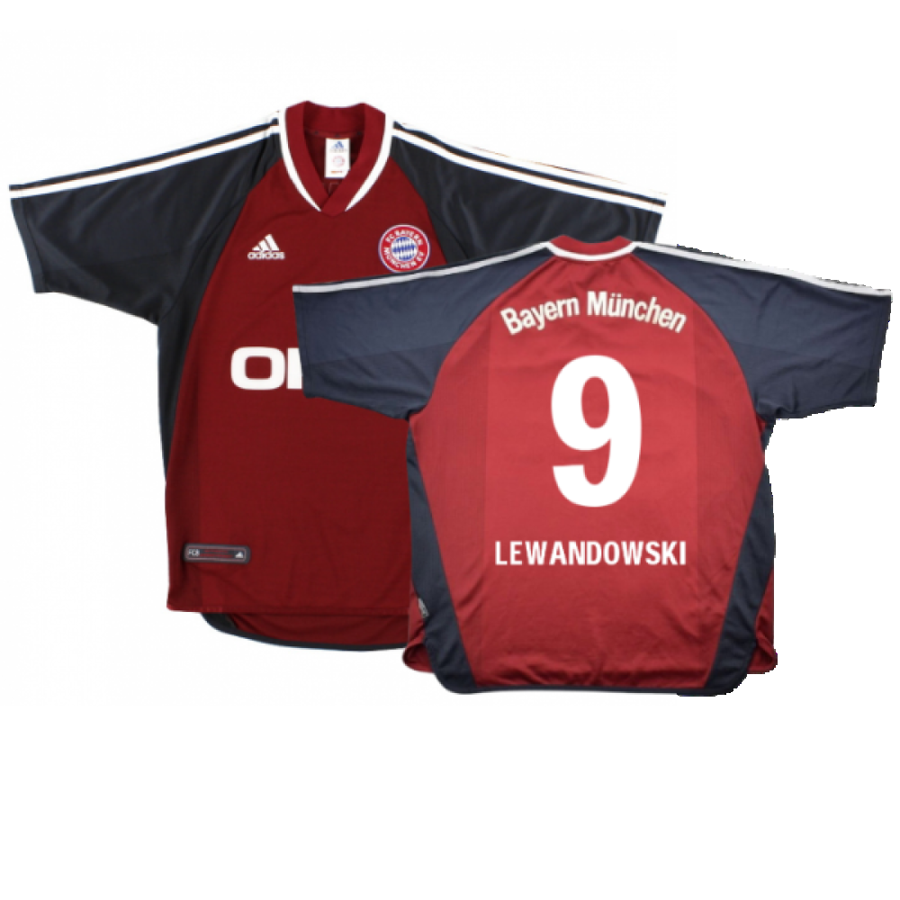 Bayern Munich 2001-02 Home Shirt (S) (Good) (Lewandowski 9)_0