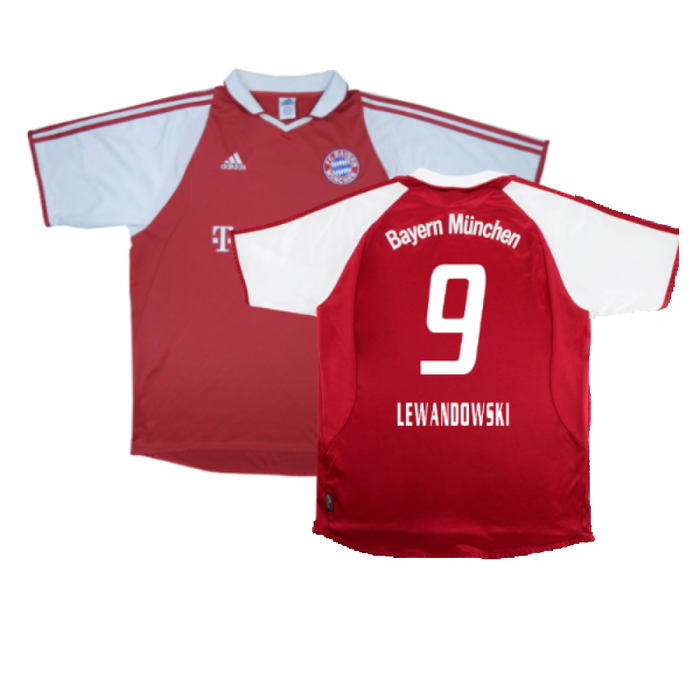 Bayern Munich 2003-04 Home Shirt (XXL) Makaay #10 (Very Good) (Lewandowski 9)