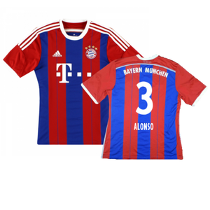 Bayern Munich 2014-15 Home Shirt (S) (Mint) (Alonso 3)_0