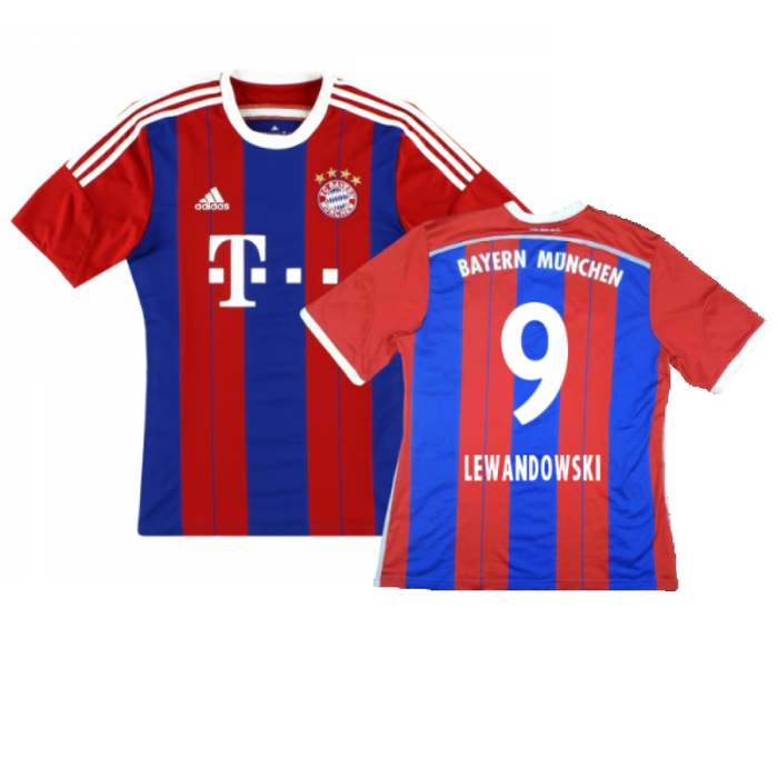 Bayern Munich 2014-15 Home Shirt (S) (Mint) (Lewandowski 9)