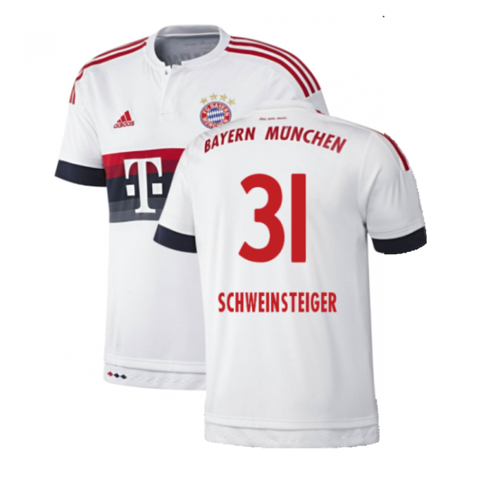 Bayern Munich 2015-16 Away Shirt (2XL) (Good) (Schweinsteiger 31)