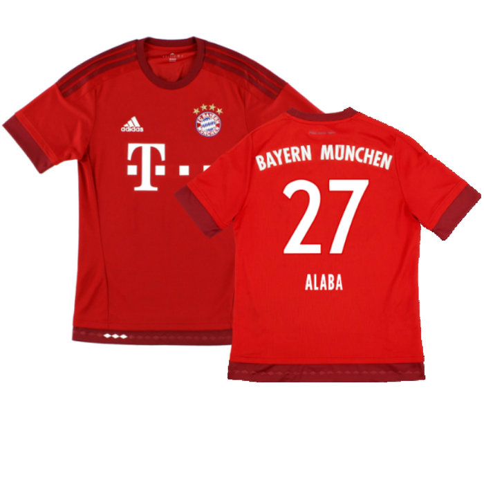 Bayern Munich 2015-16 Home Shirt (S) (Good) (Alaba 27)