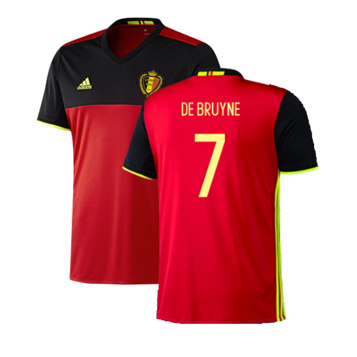 2016-2017 Belgium Home Adidas Football Shirt (xl) (Good) (De Bruyne 7)