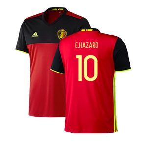 2016-2017 Belgium Home Adidas Football Shirt (xl) (Good) (E.Hazard 10)_0