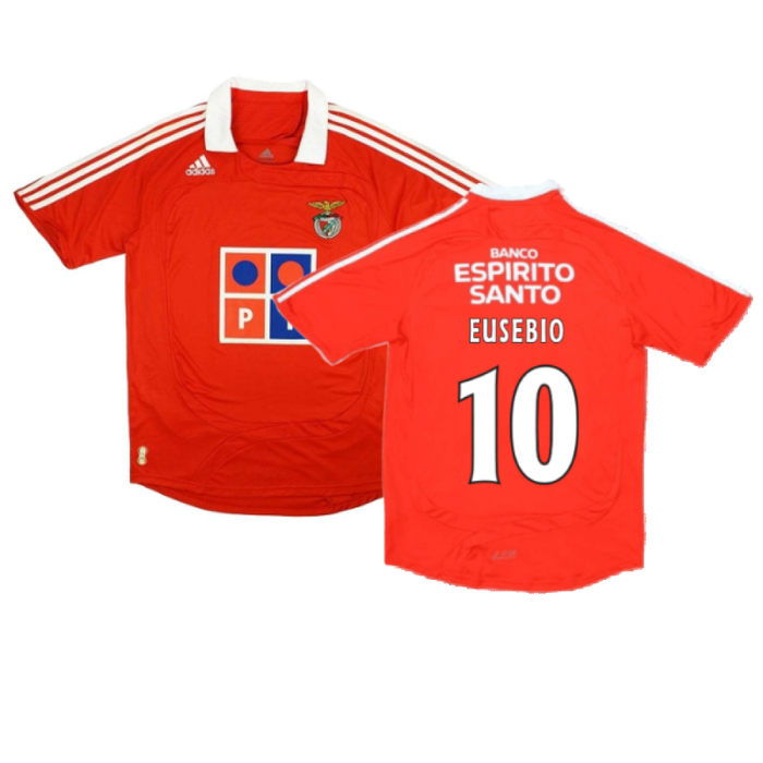 Benfica 2007-2008 Home Shirt (L) (Excellent) (EUSEBIO 10)