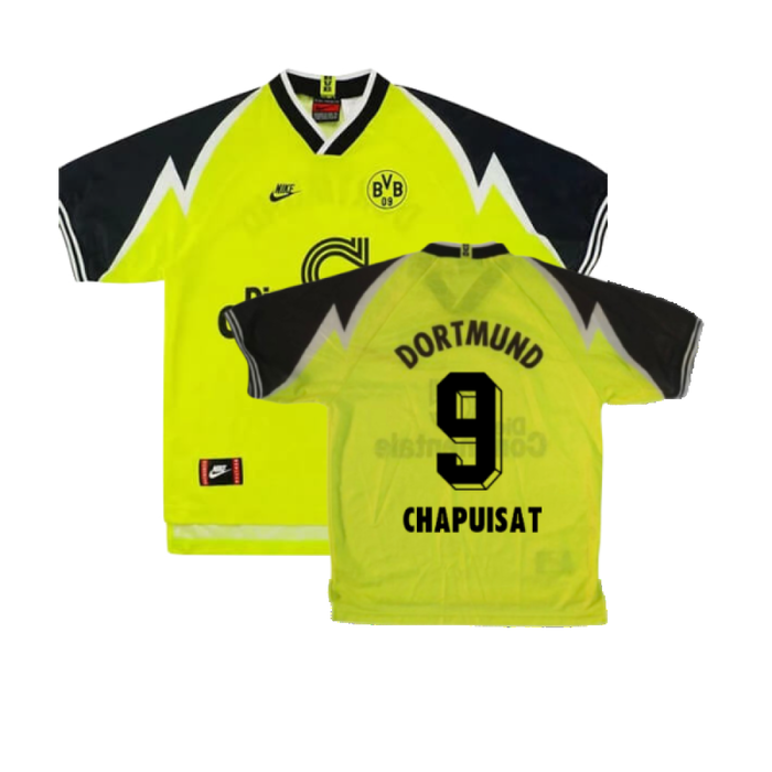 Borussia Dortmund 1995-96 Home Shirt (S) (Excellent) (Chapuisat 9)