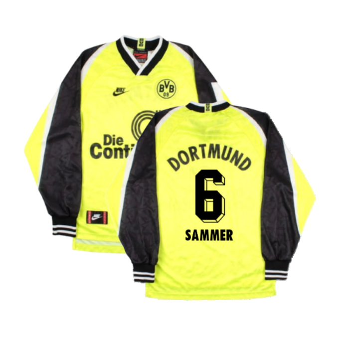 Borussia Dortmund 1995-96 Long Sleeve Home Shirt (S) (Very Good) (Sammer 6)