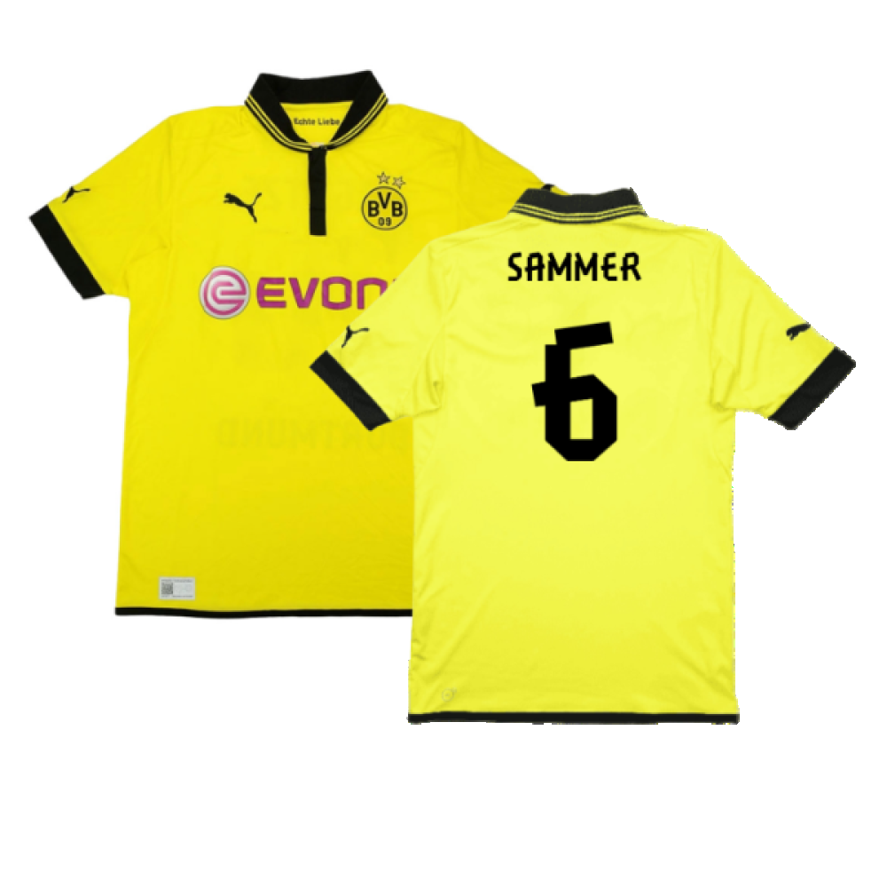 Borussia Dortmund 2012 13 Home Shirt Very Good Sammer 6 Classic Football Kit