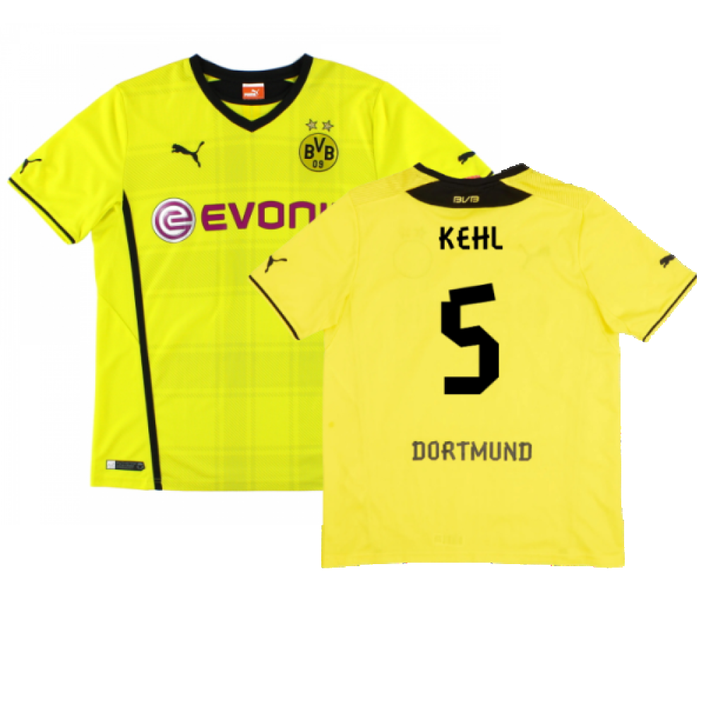 Borussia Dortmund 2013 14 Home Shirt XL Very Good Kehl 5 Classic Football Kit