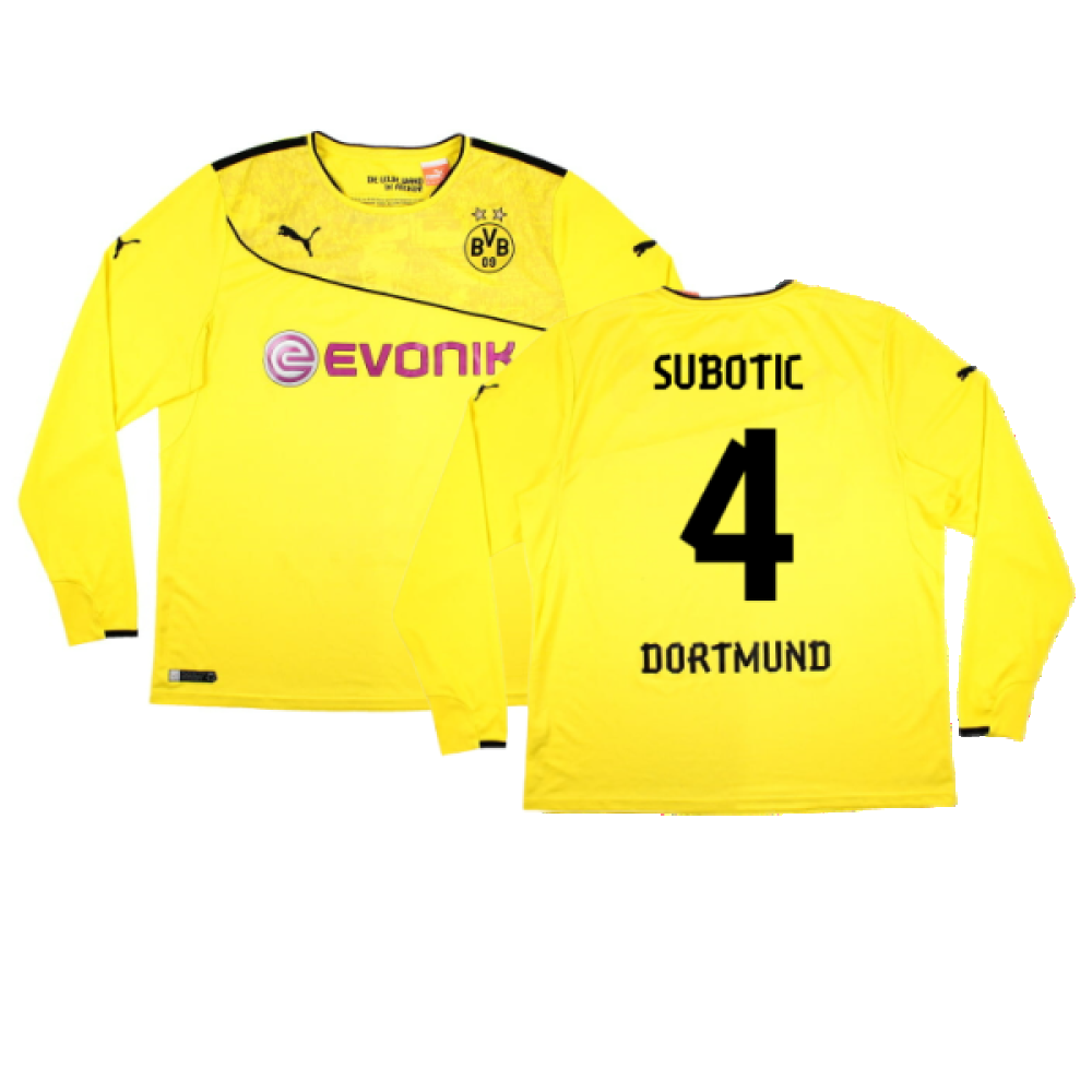 Borussia Dortmund 2013-14 Special Winter Edition Long Sleeve Home Shirt (2XL) (Very Good) (Subotic 4_0