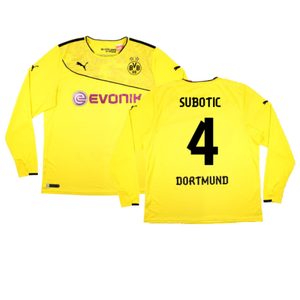 Borussia Dortmund 2013-14 Special Winter Edition Long Sleeve Home Shirt (2XL) (Very Good) (Subotic 4_0