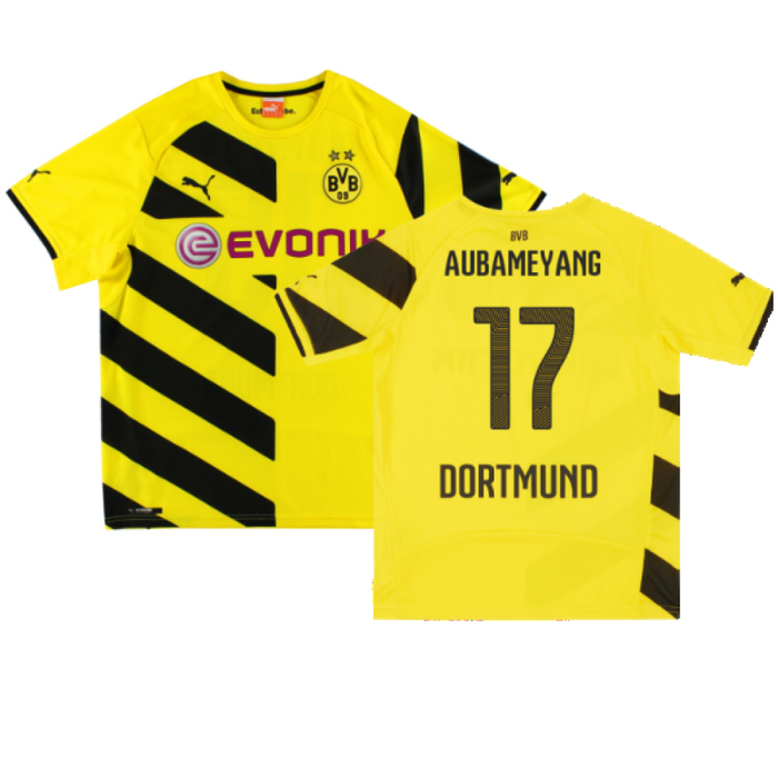 Borussia Dortmund 2014-15 Home Shirt (2XL) (Very Good) (Aubameyang 17)