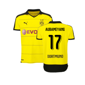 Borussia Dortmund 2015-16 Home Shirt ((Excellent) XL) (Aubameyang 17)_0