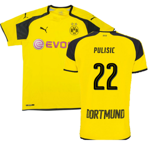 Borussia Dortmund 2016-17 European Home Shirt (XXL) (Excellent) (Pulisic 22)_0